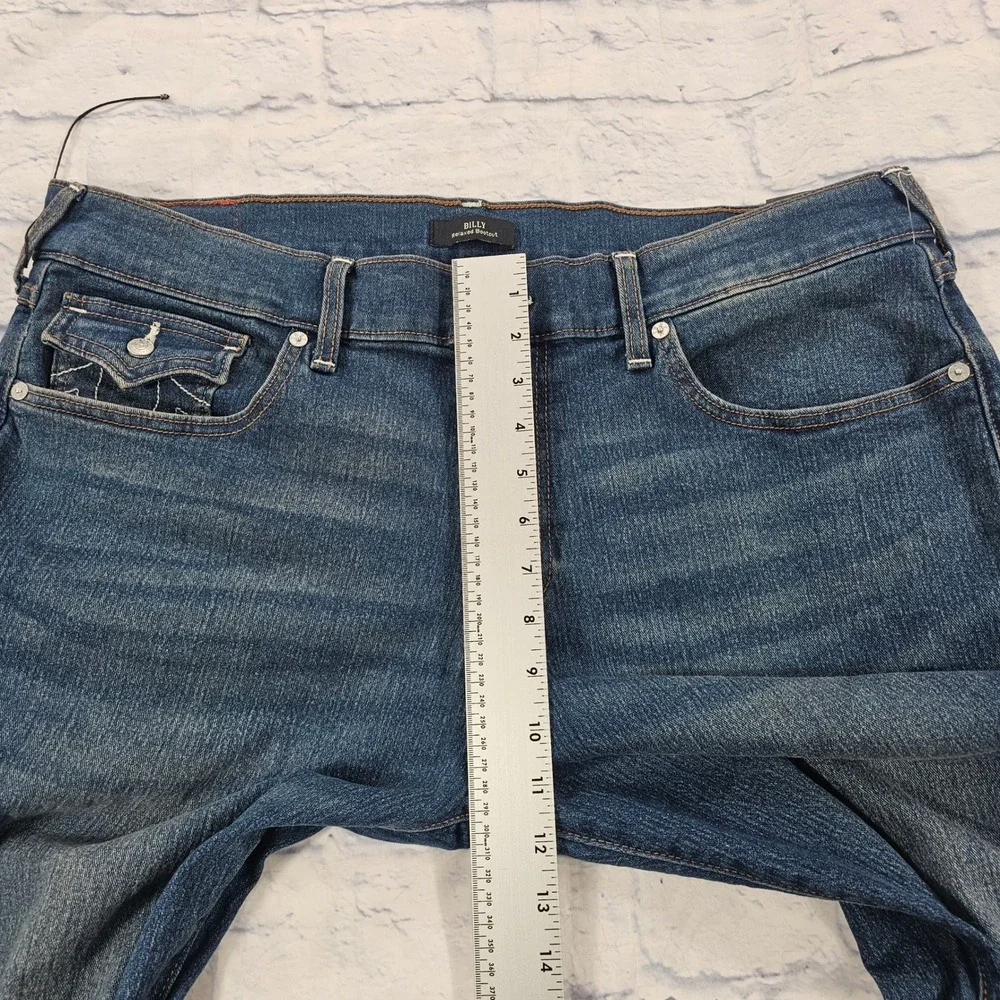 True Religion Billy Relaxed Bootcut Jeans MENS 38x33.5 Blue Dark Wash Denim